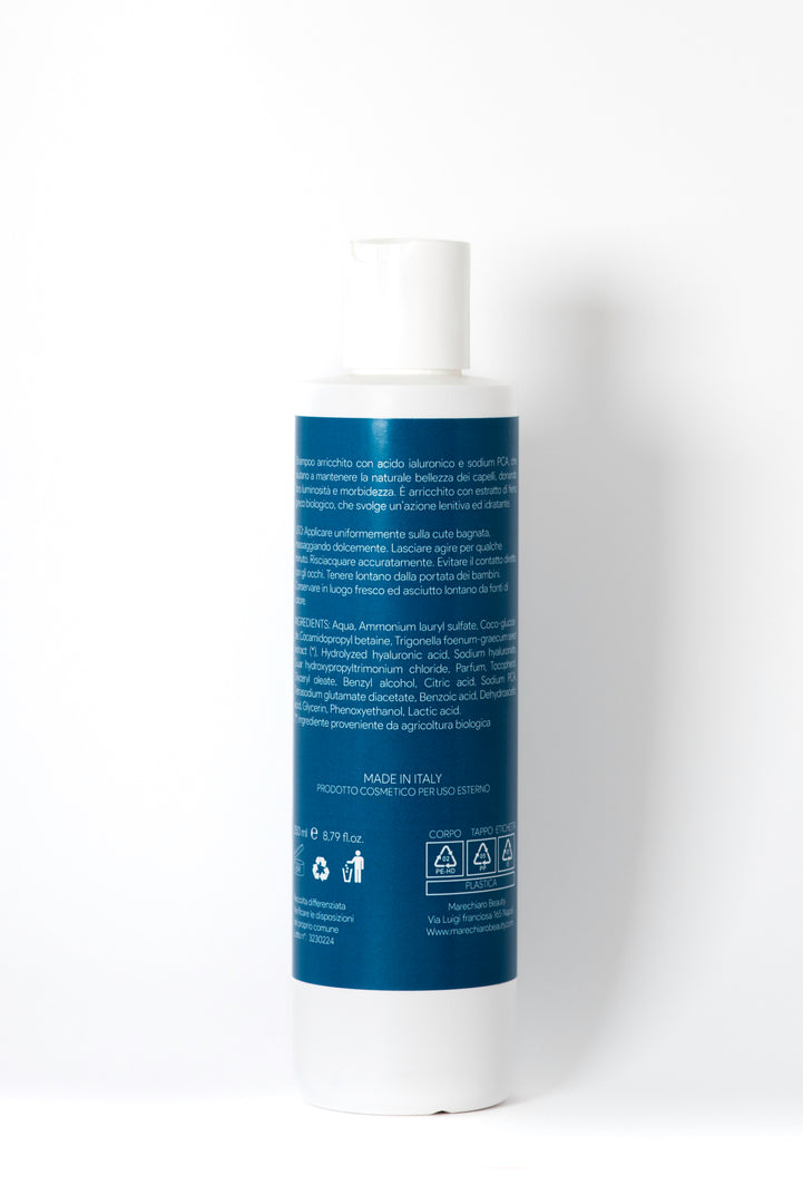 Shampoo Ridensificante Volume & Definizione - Acido Ialuronico e Fieno Greco (250ml)