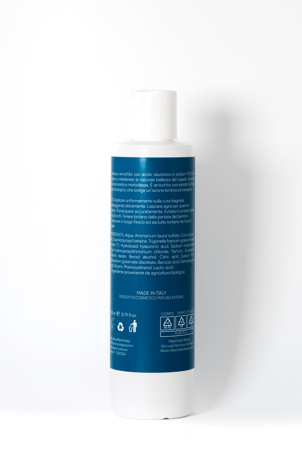 Shampoo Ridensificante Volume & Definizione - Acido Ialuronico e Fieno Greco (250ml)